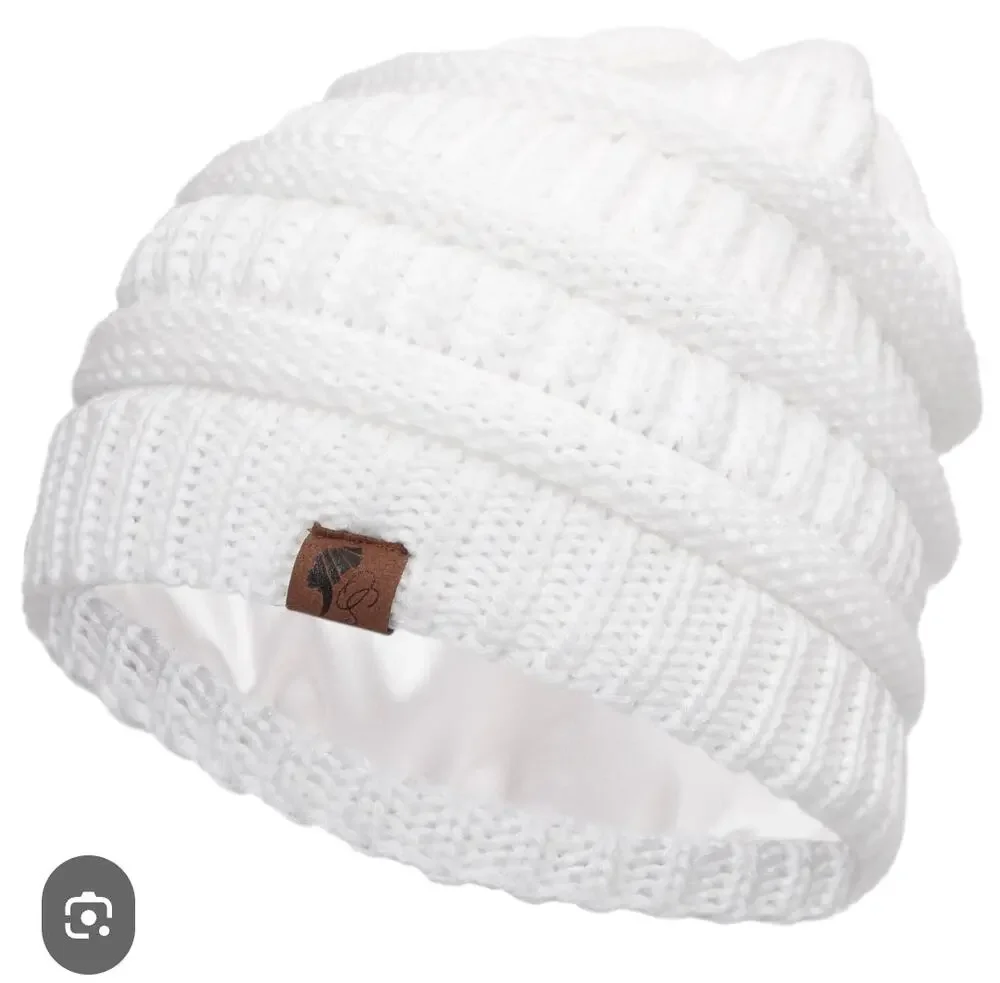 Olivia Sylx Cuffed Satin Lined Beanie - One Size (New in Packaging)